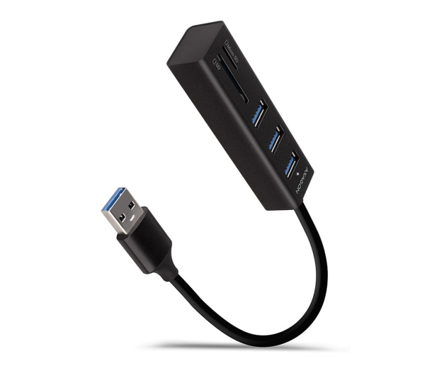 Axagon HMA-CR3A SuperSpeed USB-A hub + czytnik kart - 1485448 - zdjęcie